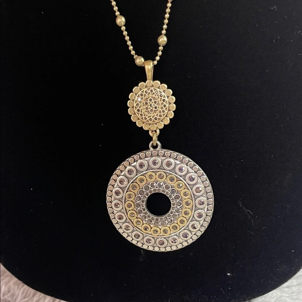 Lucky Brand Gold and Silver Beaded Necklace - Picture 2 of 4
